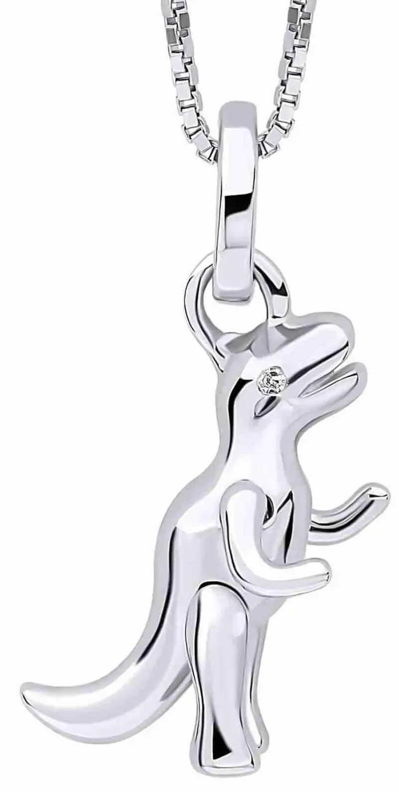 Collier dinosaure t-rex en argent 925