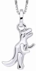 Collier dinosaure t-rex en argent 925