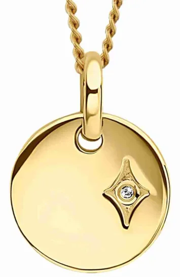 Collier étoile céleste en argent 925 plaqué or 18 carats