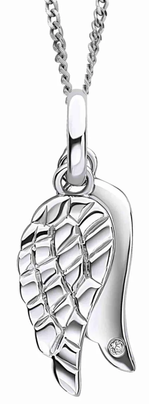 Collier aile d ange argent 925  céleste
