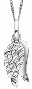 Collier aile d ange argent 925  céleste