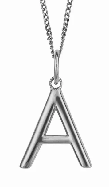 Collier lettre a en argent 925