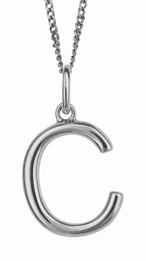 Collier lettre c en argent 925 - pendentif initiale