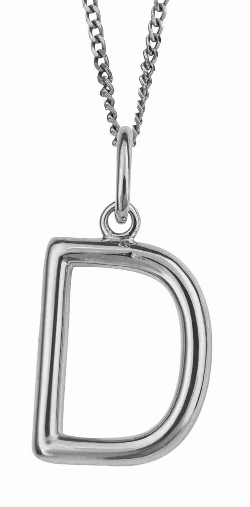 Collier lettre d en argent 925 ✨ pendentif initial personnalisé