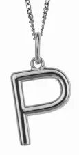 Collier lettre p argent 925 zircons – pendentif initial élégant