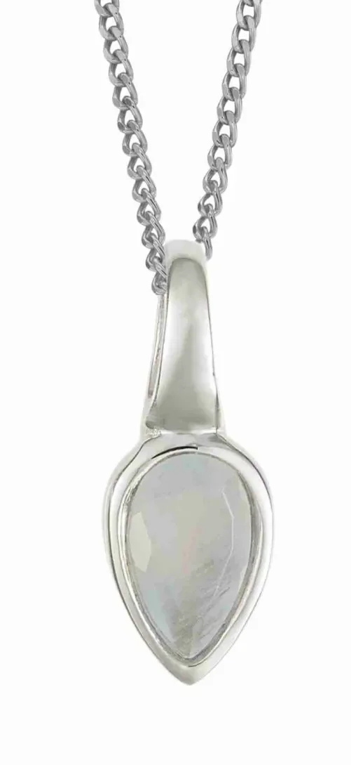 Collier aigue-marine  éclat céleste  en argent 925 rhodié