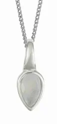 Collier aigue-marine  éclat céleste  en argent 925 rhodié