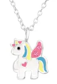 Collier licorne  cœur enchanté  en argent 925