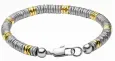 Bracelet aura en acier doré et hématite