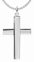 Collier croix lumineuse en argent massif 925  pendentif unisexe