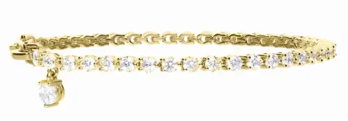 Bracelet  éclat doré  en argent 925 plaqué or et zirconiums
