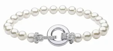 Bracelet céleste en argent 925, perle et zircons