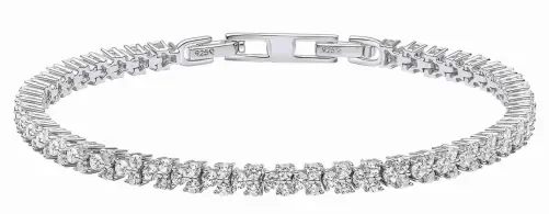 Bracelet femme  éclat stellaire  en argent massif 925 zirconiums