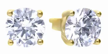 Boucles d Oreilles  Éclat Divin   Argent 925, Plaqué Or et Zirconium