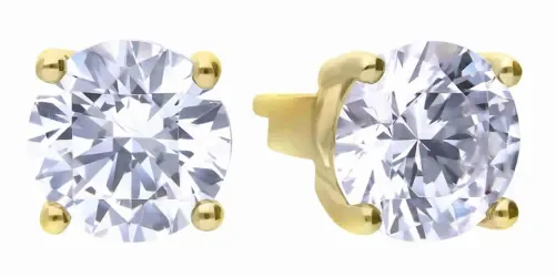 Boucles d Oreilles  Éclat Divin   Argent 925, Plaqué Or et Zirconium