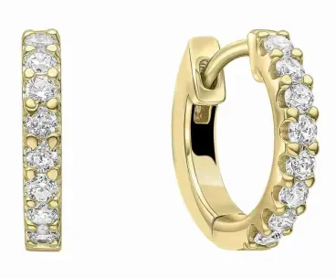 Boucles d oreilles éclat divin or 9 carats