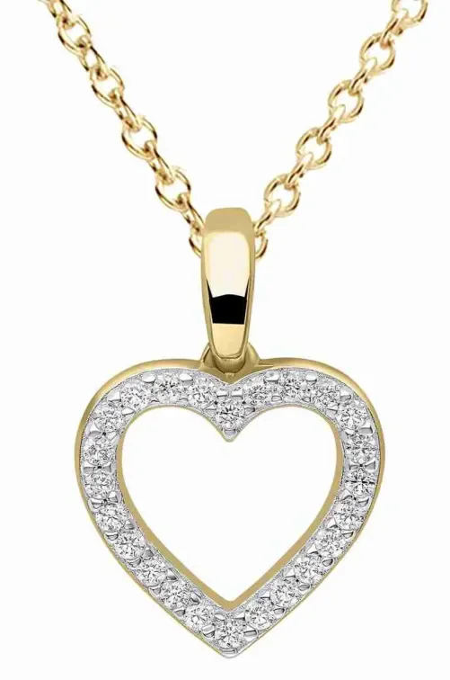 Collier pendentif cœur d or