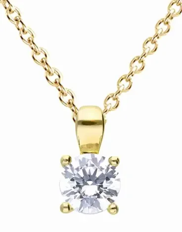 Collier solitaire  éclat d or
