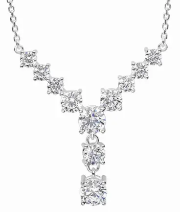 Collier solitaire argent 925 zirconium