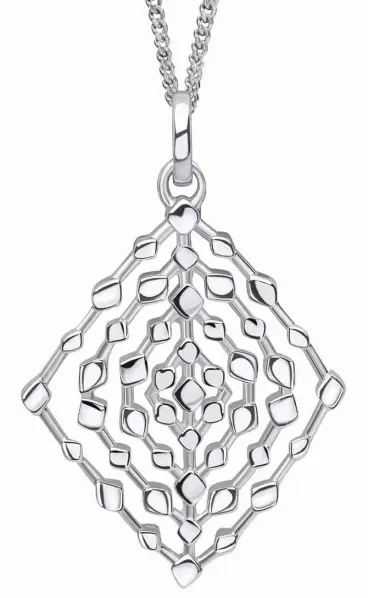 Collier céleste en argent 925 rhodié - maille vénitienne fine ✨