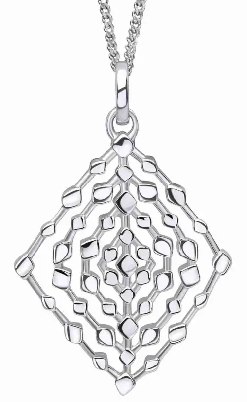 Collier céleste en argent 925 rhodié - maille vénitienne fine ✨