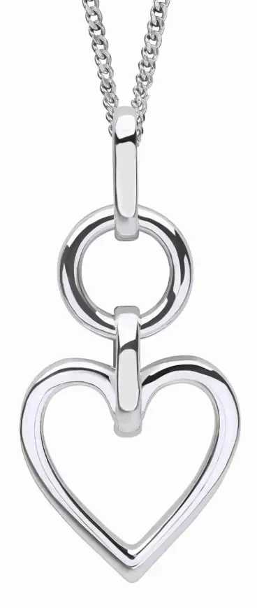 Collier cœur précieux en argent 925 rhodié