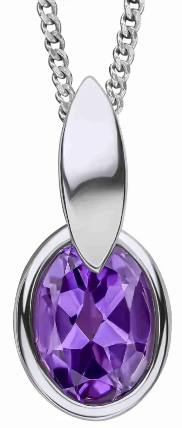 Collier  Éclat de Sérénité   Améthyste Naturelle et Argent Massif 925