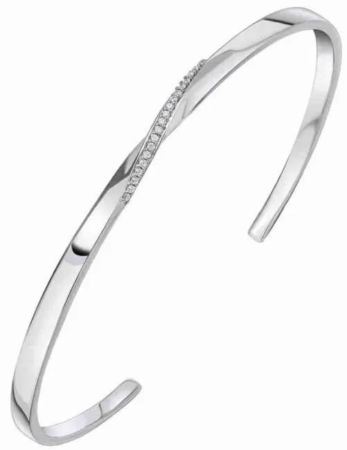 Bracelet argent 925 rhodié et zirconium  éclat céleste