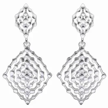 Boucles d oreilles  éclat  en argent 925