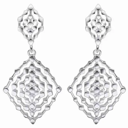 Boucles d oreilles  éclat  en argent 925