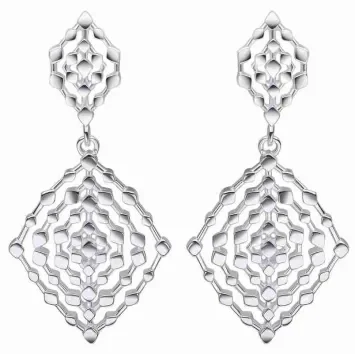 Boucles d oreilles  éclat  en argent 925