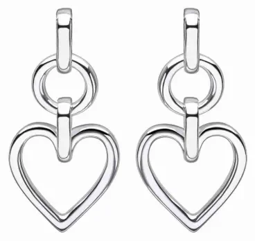 Boucles d Oreilles Cœur Scintillant en Argent 925