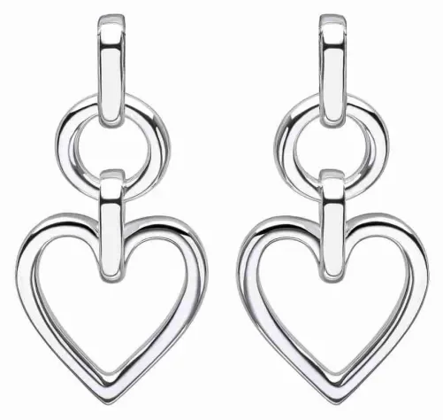 Boucles d Oreilles Cœur Scintillant en Argent 925