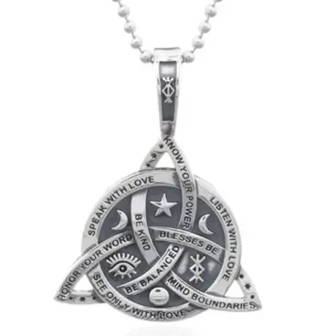 Collier Nœud Celtique  Triquetra  en Argent Massif 925 - Symbole d Éte
