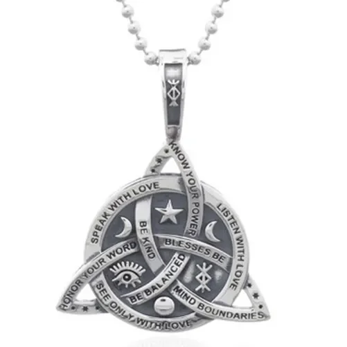 Collier Nœud Celtique  Triquetra  en Argent Massif 925 - Symbole d Éte