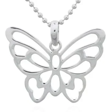 Collier papillon  éclat aérien  - argent 925 rhodié