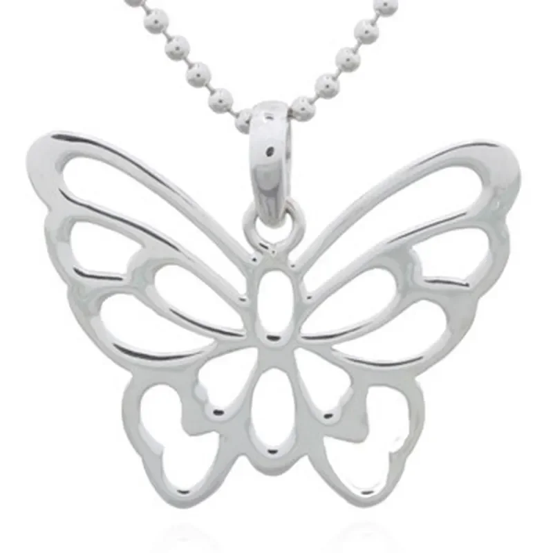 Collier papillon  éclat aérien  - argent 925 rhodié