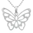 Collier papillon  éclat aérien  - argent 925 rhodié