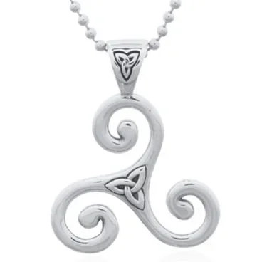 Collier Celtique  Triskèle Éternel  - Argent Massif 925