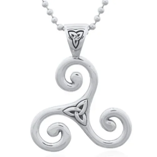 Collier Celtique  Triskèle Éternel  - Argent Massif 925