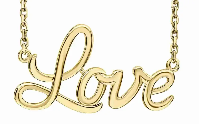 Collier  love  symbolique en or 9 carats