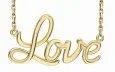 Collier  love  symbolique en or 9 carats