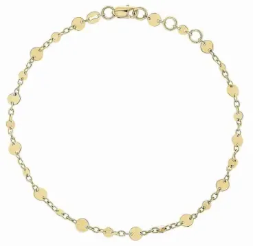 Bracelet en or 9 carats femme - maille forçat classique et lumineux