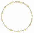 Bracelet en or 9 carats femme - maille forçat classique et lumineux