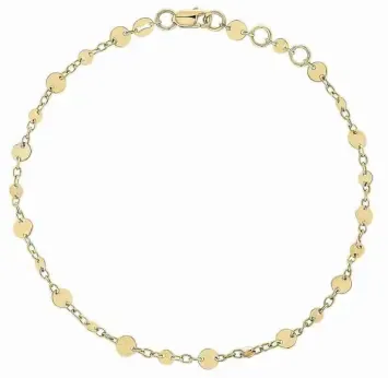 Bracelet en or 9 carats femme - maille forçat classique et lumineux