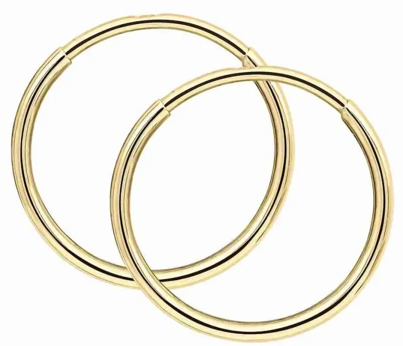 Boucles d oreilles or jaune 9 carats - aura solaire