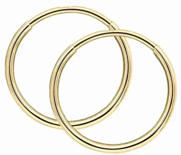 Boucles d oreilles or jaune 9 carats - aura solaire