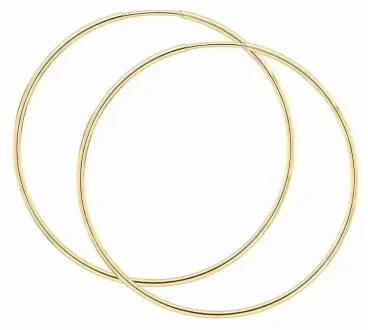 Boucles d oreilles boucles  éclat intemporel  en or jaune 9 carats