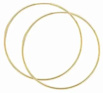 Boucles d oreilles boucles  éclat intemporel  en or jaune 9 carats