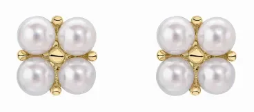 Boucles d oreilles perle de culture et or jaune 9k ✨  éclat intemporel